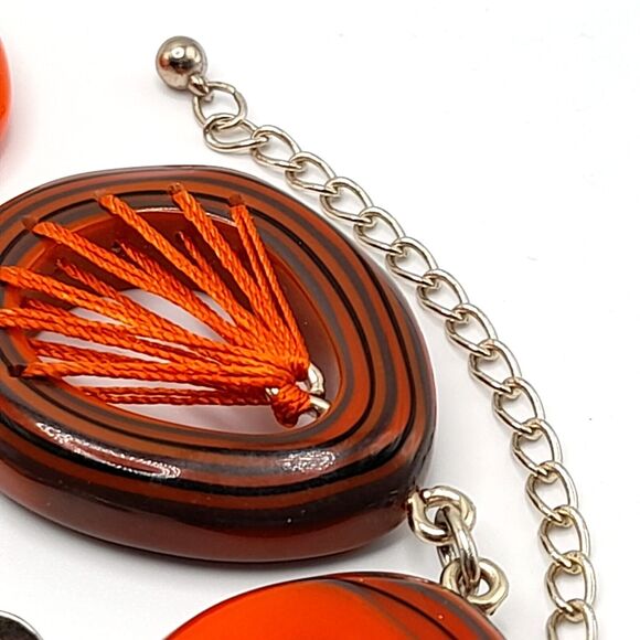 Chico's Orange Brown Leather Belt, 40" - Picture 11 of 11